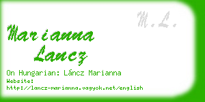 marianna lancz business card