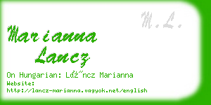 marianna lancz business card